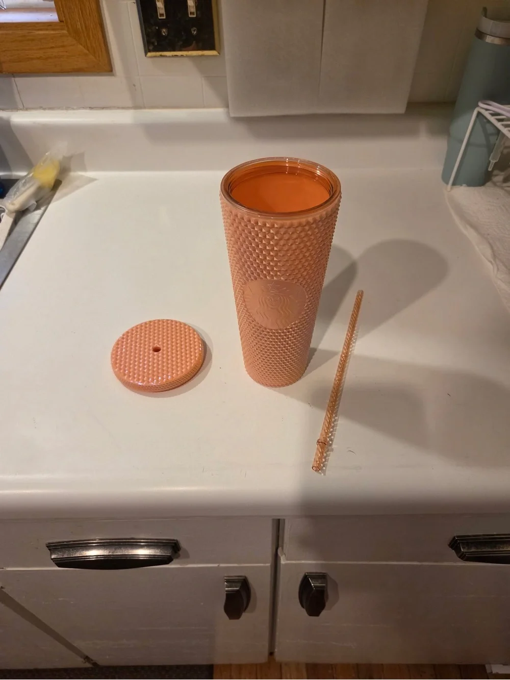 Starbucks Peach Studded Reusable Tumbler with Straw